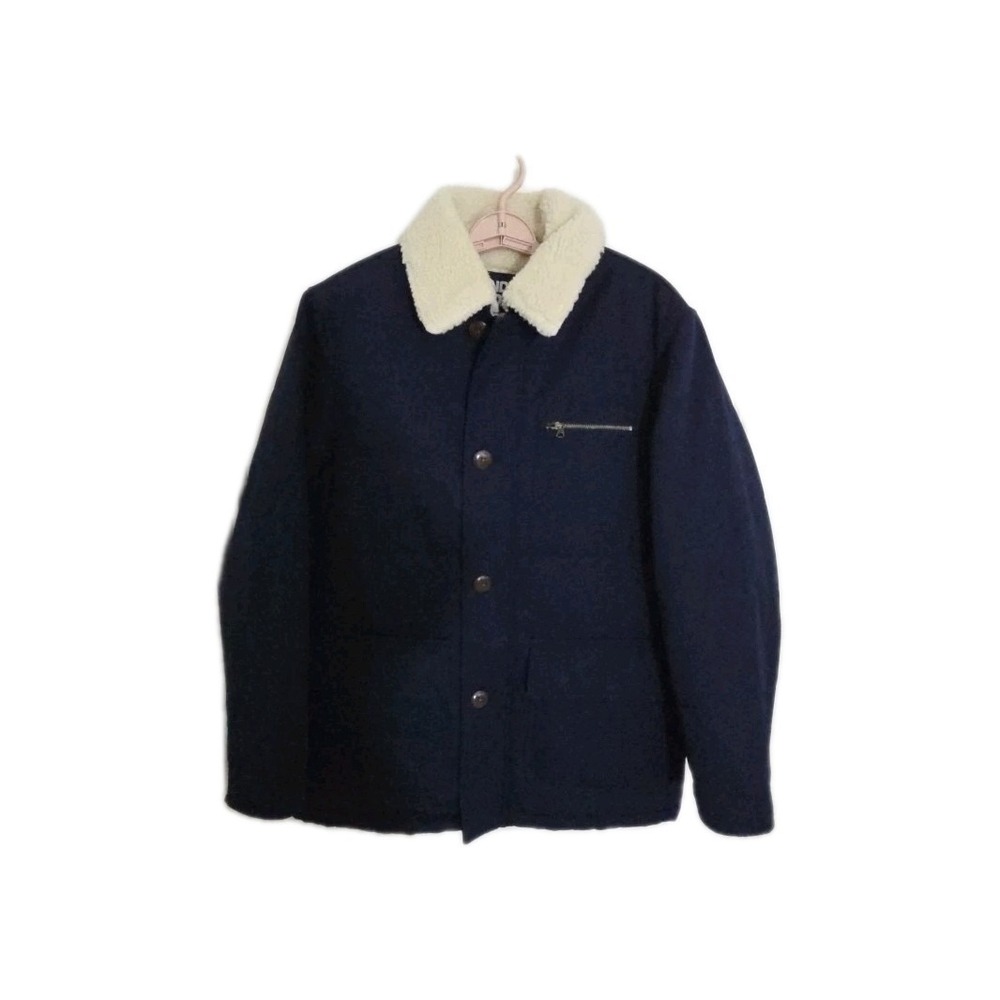 Lands' End Men's M 38-40 PrimaLoft Insulated Jacket Navy Blue Water Resistant